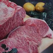 当店自慢の逸品　松阪牛のステーキです