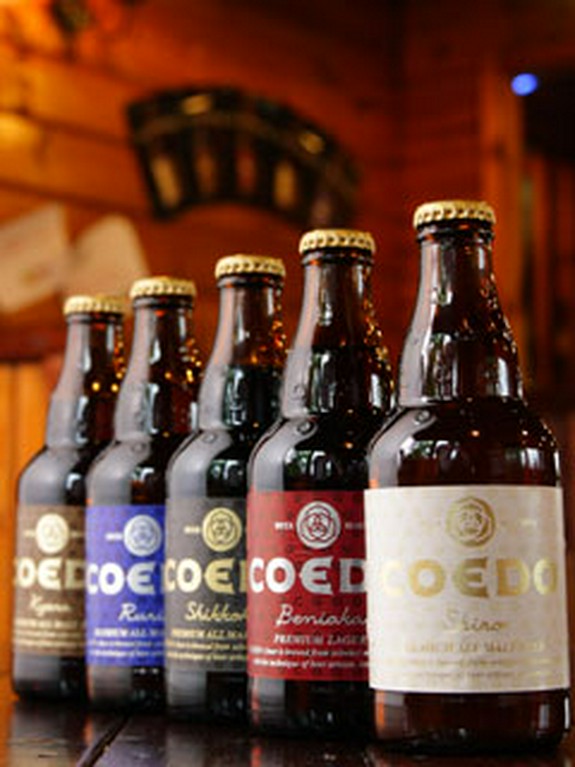 川越地ビール　コエドビールご用意しております！