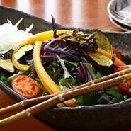 なすのたたき 田舎風サラダ