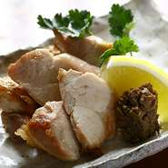 はちきん地鶏 塩焼き しょいの実添え