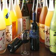 ・南高梅酒(紀州)
・角玉梅酒(鹿児島)
・百年梅酒(水戸)
・あらごし梅酒(和歌山)
・カシス梅酒(福岡)
・レモンとジンジャーの梅酒(和歌山)
など　他多数有