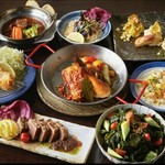 お店丸ごと貸し切りプラン6名様から11名様姉妹店トンカツアと博多もつ鍋月光食堂　コラボメニュー
