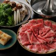 若い時は質より量。
でも今は美味しい物を少しずつ…になってきました…そんなあなたにピッタリ！　
※とびっきり欲張りなコースが誕生しました‼
　　【懐石料理＋最高級のしゃぶしゃぶ】
            
