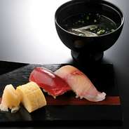 ★ご接待一番人気　コースの〆はお寿司で！　ゲストの召し上がるスピードは言うまでもありません…。