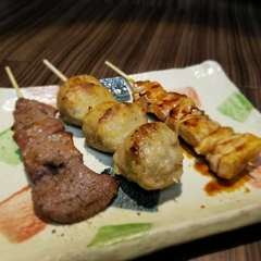 　串焼き三昧（とりもも・エゴマ豚・牛ハラミ）