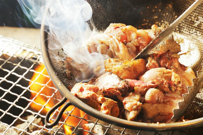 鶏のざる焼き