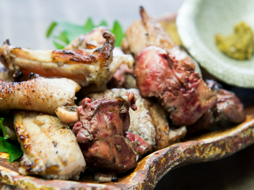 地鶏の相盛り合わせ焼き