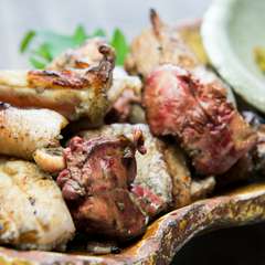 地鶏の相盛り合わせ焼き