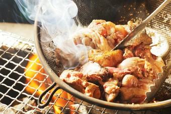 鶏のざる焼き
