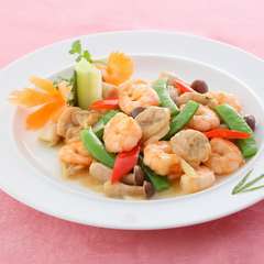 海老とハマグリの紹興酒炒め