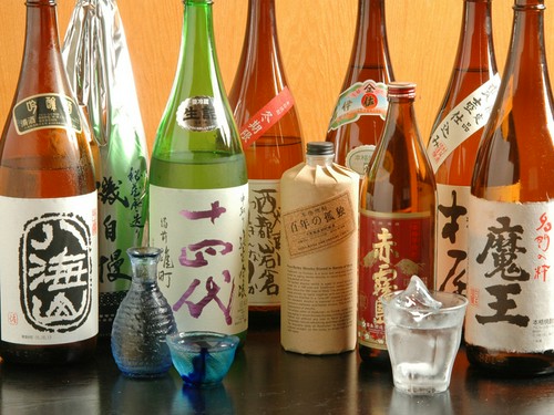 当店厳選の日本酒、焼酎、希少な銘柄も