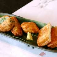 あつあつの揚げたてをお出しします