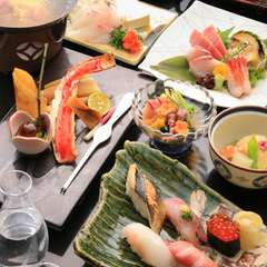 季節の食材をふんだんに使用した寿司会席は宴会に最適です