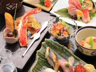 季節の食材をふんだんに使用した寿司会席は宴会に最適です