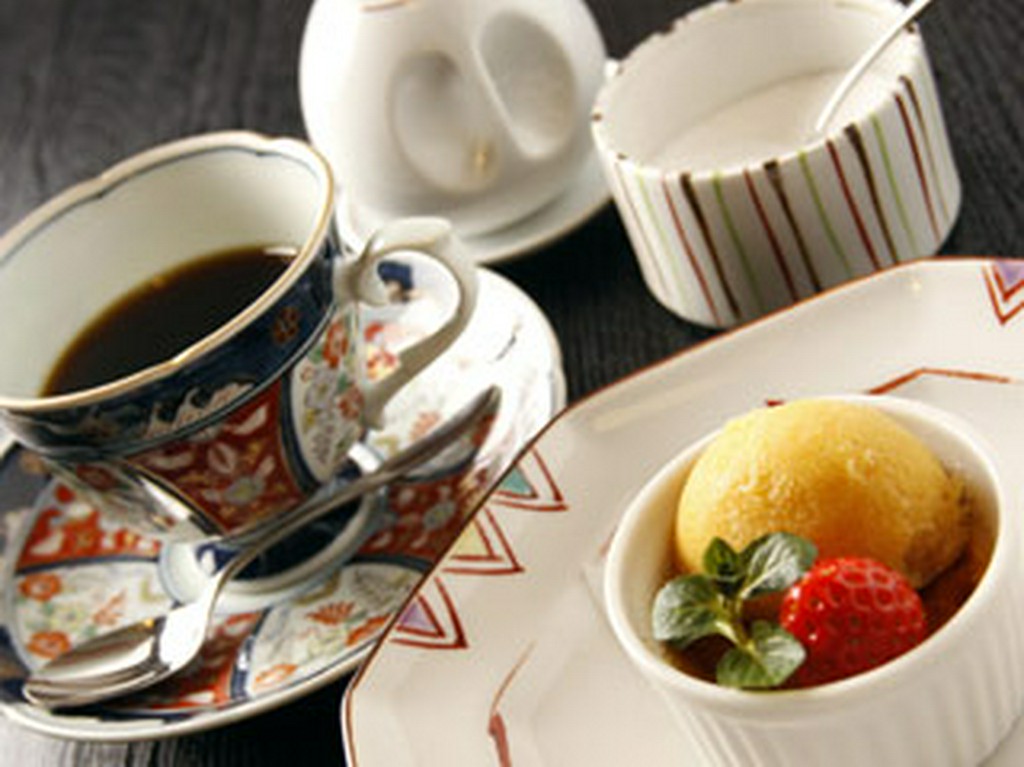 クリームブリュレとリンゴのシャーベット