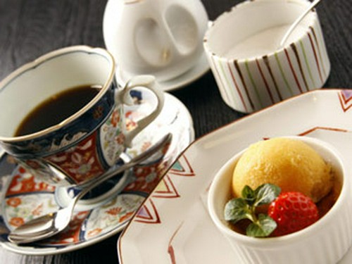 クリームブリュレとリンゴのシャーベット