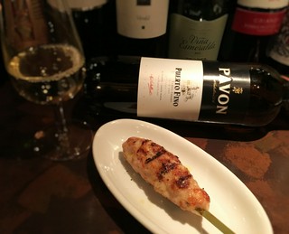 『鶏つくね』×『プリンシペ・デ・ビアナ　シャルドネ』