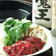 姫桜名物の桜タン塩焼きに、上馬肉鍋を、桜鍋 or すきやき桃鍋 or しゃぶしゃぶの中から選べます。