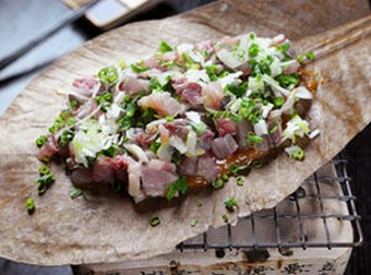 つみれ朴葉焼き