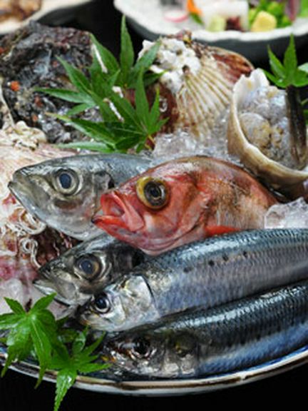 小名浜港　久ノ浜港で水揚げされた新鮮な魚介類。