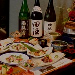旬なお料理満載！歓送迎会や接待、大切なお客様にも最適です。お料理のみコース。料理は全て個々盛り
