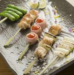 2名様～要予約。コースは自慢の厳選串…など絶品素材の連続！