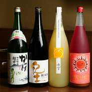 『ゆず酒』や『梅酒』など、飲みやすいお酒が女性には人気があります。