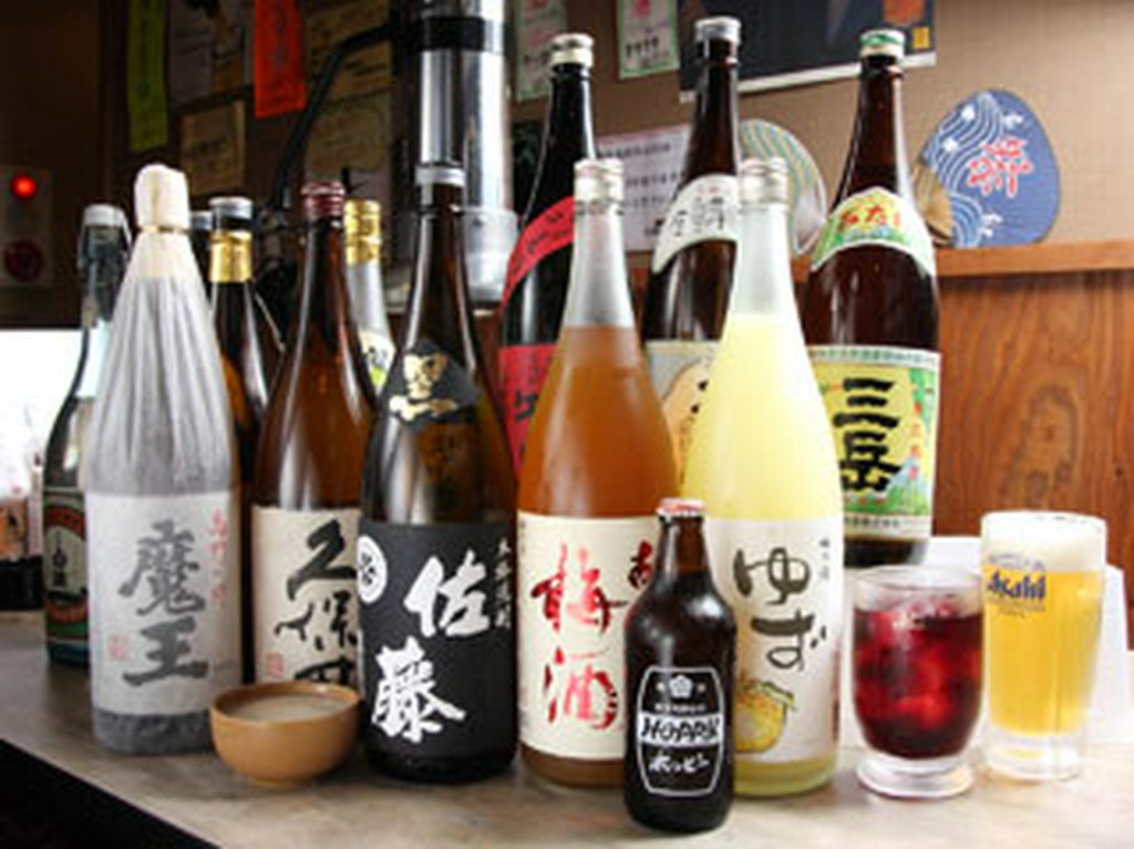焼酎や果実酒も充実してます。もちろんホッピー、ハイボールも。