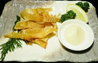 ・Dried and grilled stingray fin with mirin.