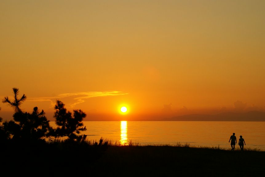 慶野松原の夕陽