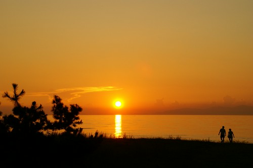 慶野松原の夕陽
