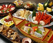 刺身・煮物・串焼・サラダ・揚物
出し巻玉子・食事（寿司）デザート