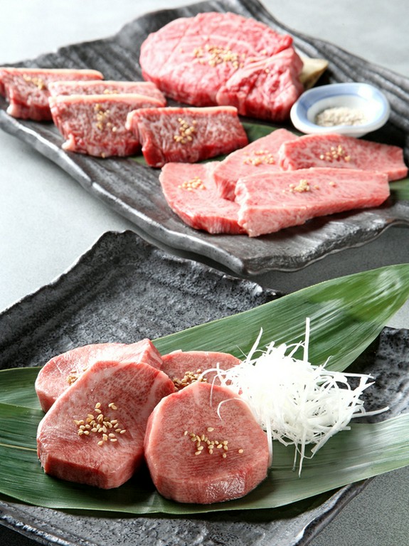 極厚霜降りタン/極上3点盛り