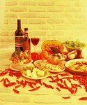 夏の時期は提供しておりません、スペイン産のハモンセラーノに変更もあります。