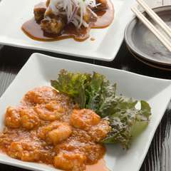 エビチリ・酢豚