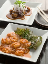 エビチリ・酢豚