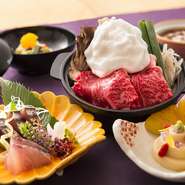 ランチは2500円～とリーズナブル。最高級神戸牛の懐石料理をはじめ、山と海の自然の恵みがあふれた神戸ならではの食材を使った料理長自慢の懐石料理をお楽しみ下さい。