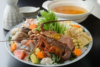 ぐそく鍋DX/神戸牛しゃぶしゃぶ/神戸牛すきやき/魚すき/魚ちり/すっぽん鍋　より＋2000円で前菜・お造りが付く鍋懐石も選択可。※２名様より承ります。※季節により、食材のご用意が難しい場合がございます。