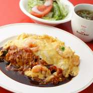 サラダ、スープ付