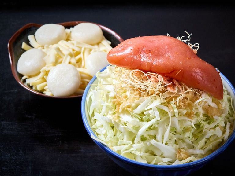 溶けずに残る「餅」が魅力『明太もちチーズもんじゃ』