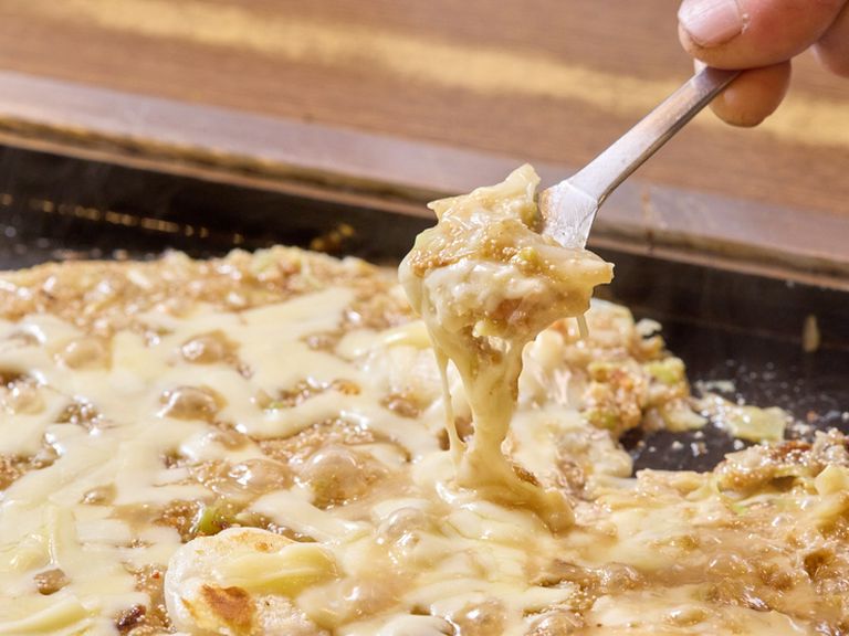 いつもの楽しい一時に。定番のもんじゃ焼き