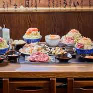 ※写真はイメージです。
※この内容は仕入れ状況等により変更になる場合がございます。予めご了承ください。
※飲み放題のL.O.は、5分前となります。