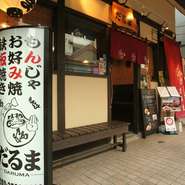 月島・西仲通商店街の四番街　この看板が目印です！