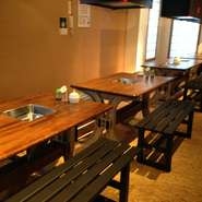 2階には生ビールのサーバーがございます。　食べ飲み放題のお客様はお時間いっぱいご自由に生ビールを。