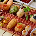 旬ｓのおまかせコース１５本に飲み放題を付けたプランです。
