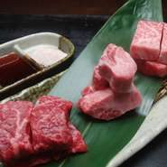 あふれる肉汁に思わずうっとり！ミディアムレアがオススメ！厚切り肉の食感を、せひお楽しみください！

*厚切り三種盛り・・・・・1980円