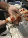 鶏モモと玉ねぎのねぎまです。