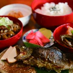 岩魚から揚げ定食