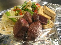 黒毛和牛サイコロステーキ・豆腐・焼き野菜
