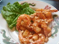 海老の中華マヨソースあえ　　
海老の数は仕入れにより変更されます。